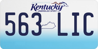 KY license plate 563LIC