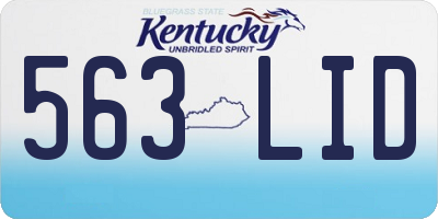 KY license plate 563LID