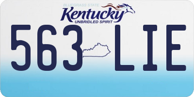 KY license plate 563LIE