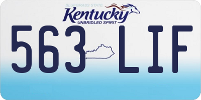 KY license plate 563LIF