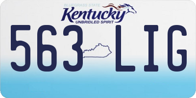 KY license plate 563LIG