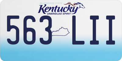 KY license plate 563LII