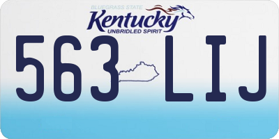 KY license plate 563LIJ