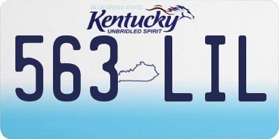 KY license plate 563LIL