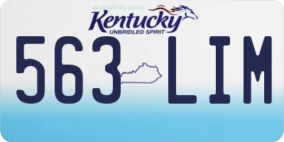KY license plate 563LIM