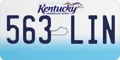 KY license plate 563LIN