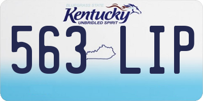 KY license plate 563LIP