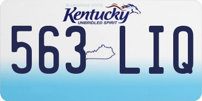 KY license plate 563LIQ