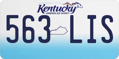 KY license plate 563LIS