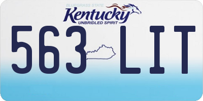 KY license plate 563LIT
