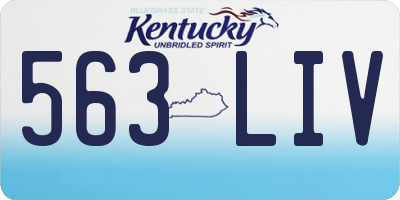 KY license plate 563LIV