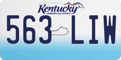 KY license plate 563LIW