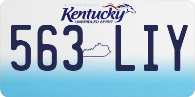 KY license plate 563LIY