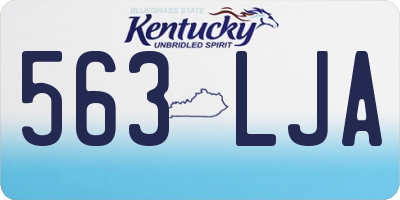 KY license plate 563LJA