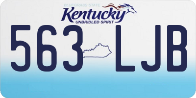 KY license plate 563LJB