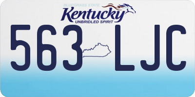 KY license plate 563LJC