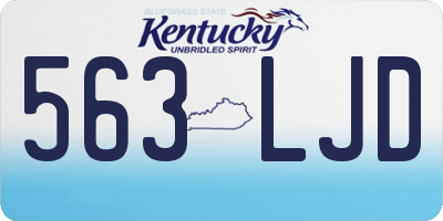 KY license plate 563LJD