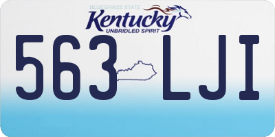 KY license plate 563LJI