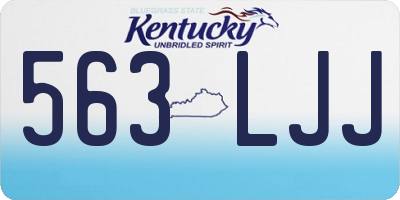 KY license plate 563LJJ