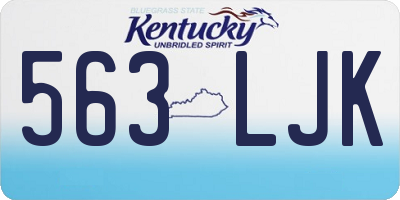 KY license plate 563LJK