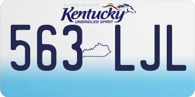 KY license plate 563LJL