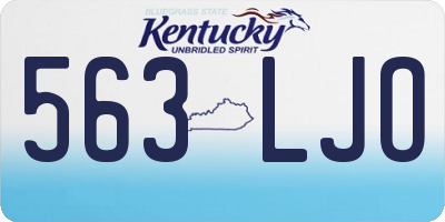 KY license plate 563LJO