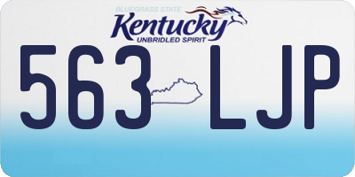 KY license plate 563LJP