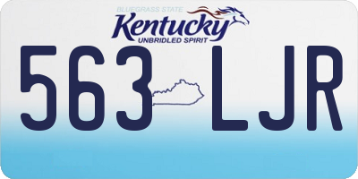 KY license plate 563LJR