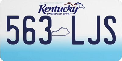 KY license plate 563LJS