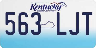 KY license plate 563LJT