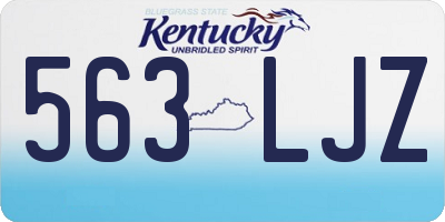 KY license plate 563LJZ