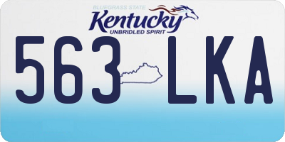 KY license plate 563LKA
