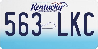 KY license plate 563LKC