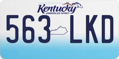 KY license plate 563LKD