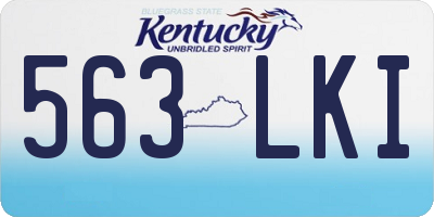 KY license plate 563LKI