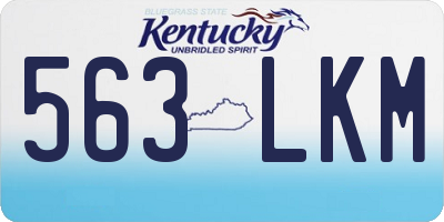 KY license plate 563LKM