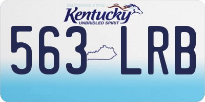 KY license plate 563LRB