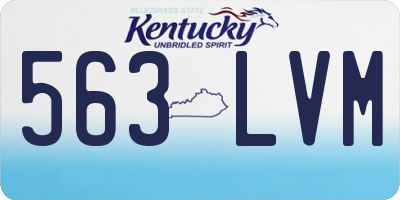 KY license plate 563LVM