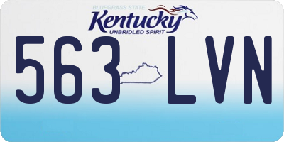 KY license plate 563LVN