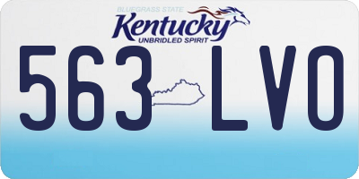 KY license plate 563LVO