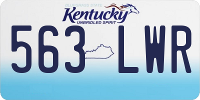 KY license plate 563LWR