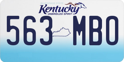 KY license plate 563MBO