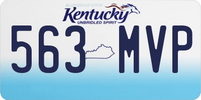 KY license plate 563MVP