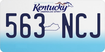 KY license plate 563NCJ