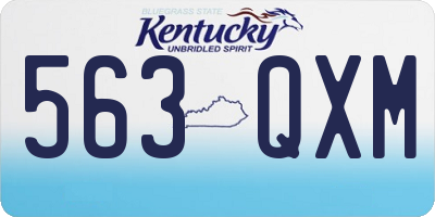 KY license plate 563QXM