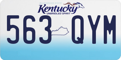 KY license plate 563QYM