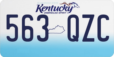 KY license plate 563QZC