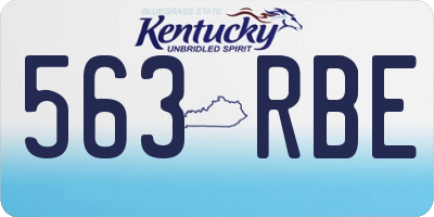 KY license plate 563RBE