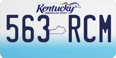KY license plate 563RCM