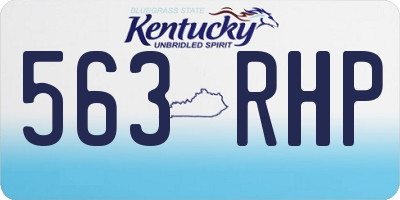 KY license plate 563RHP